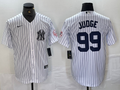 Men's New York Yankees Aaron Judge #99 White Limited Player Jersey1