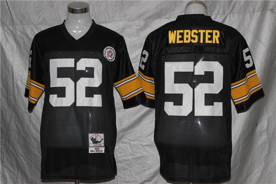 Men's Pittsburgh Steelers Mike Webster  Black Legacy Replica Jersey1