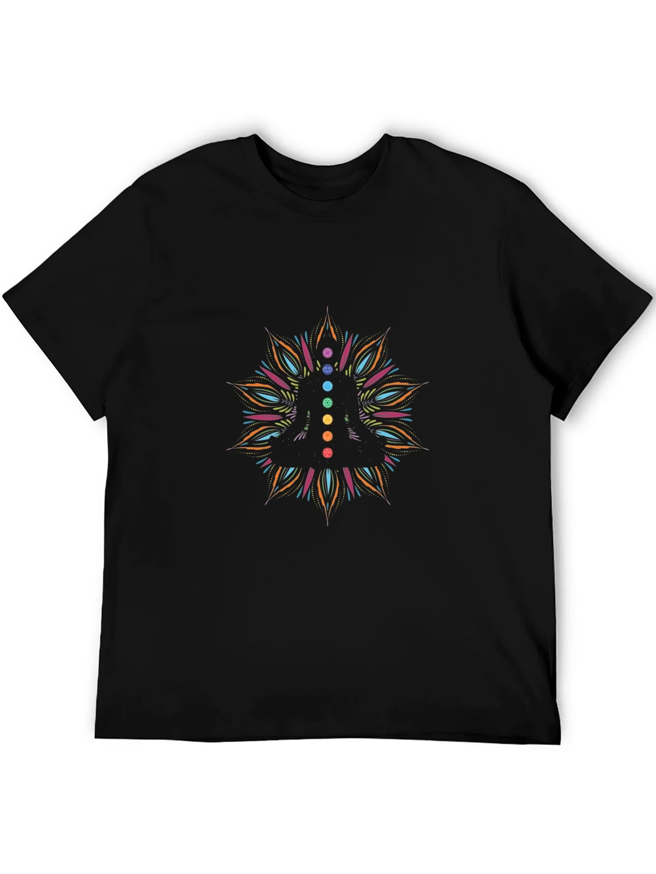 Chakra Mandala Black T-Shirt