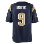 LA.Rams #9 Matthew Stafford Player Navy Game Football Jerseys