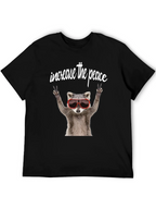 Peaceful Raccoon Graphic Tee