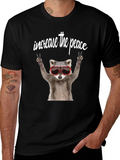 Peaceful Raccoon Graphic Tee