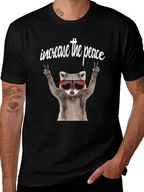 Peaceful Raccoon Graphic Tee
