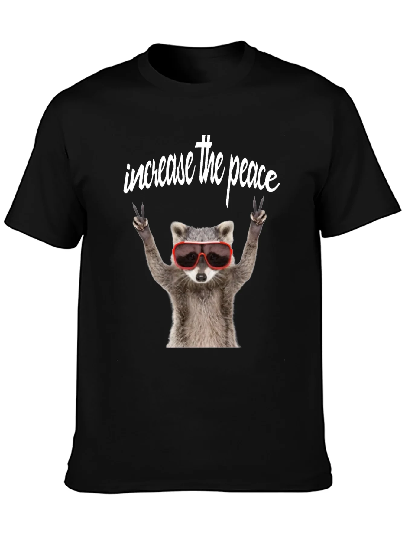 Peaceful Raccoon Graphic Tee