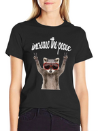 Peaceful Raccoon Graphic Tee