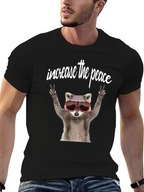 Peaceful Raccoon Graphic Tee