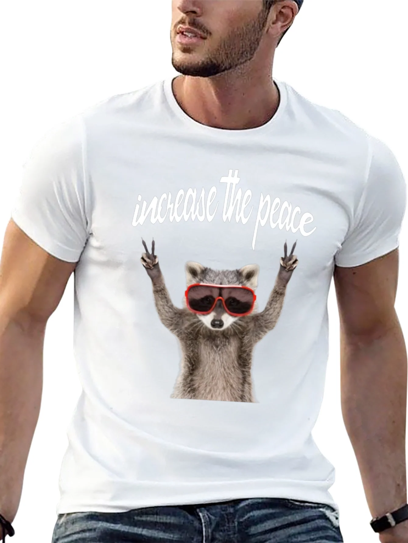 Peaceful Raccoon Graphic Tee