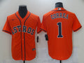 Men's Houston Astros Carlos Correa #1 Orange Replica Baseball Jersey1