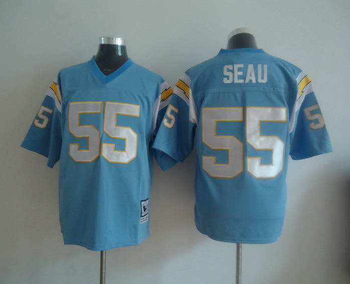 Men's San Diego Chargers Junior Seau  Blue Legacy Replica Jersey1