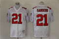 Men's Atlanta Falcons Deion Sanders  White Legacy Replica Jersey1