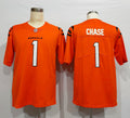 Men's Cincinnati Bengals Ja'Marr Chase #1 Orange Alternate Game Jersey1