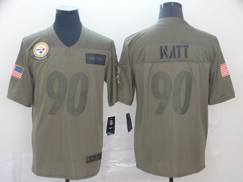 Men's Pittsburgh Steelers T.J. Watt #90 Brown Game Jersey1
