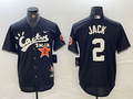 Men's Houston Astros #2 Black Limited Player Jersey1 Joint Edition