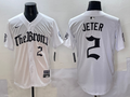 Men's New York Yankees Derek Jeter #2 White Alternate Limited Player Jersey