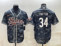 Men's Chicago Bears Walter Payton #34 Grey Camouflage Game Jersey1 Joint Edition