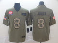 Men's New York Giants Daniel Jones #8 Brown Player Game Jersey1