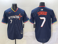 Men's Houston Astros C.J. Stroud #7 Navy 2025 City Connect Limited Player Jersey1