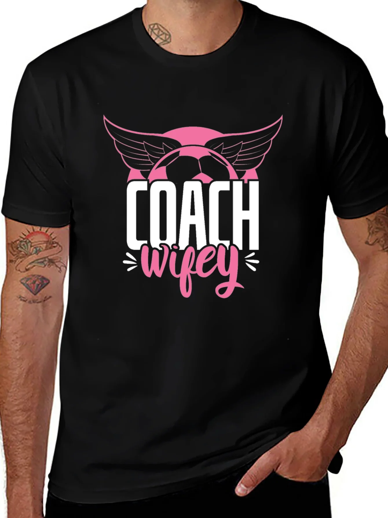 Coach Wifey Soccer T-Shirt - Novelty Graphic Tee