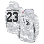 A.Cardinals #23 Sean Murphy-Bunting Player Camo Salute to Service Hoodies Football Jerseys