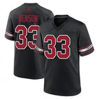 A.Cardinals #33 Trey Benson Player Black Home Game Football Jerseys