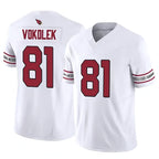 A.Cardinals #81 Travis Vokolek Player White Home Game Football Jerseys