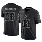A.Falcons #98 Ruke Orhorhoro Player Black RFLCTV Limited Football Jerseys