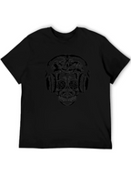 Skull Headphone Graphic Print T-Shirt