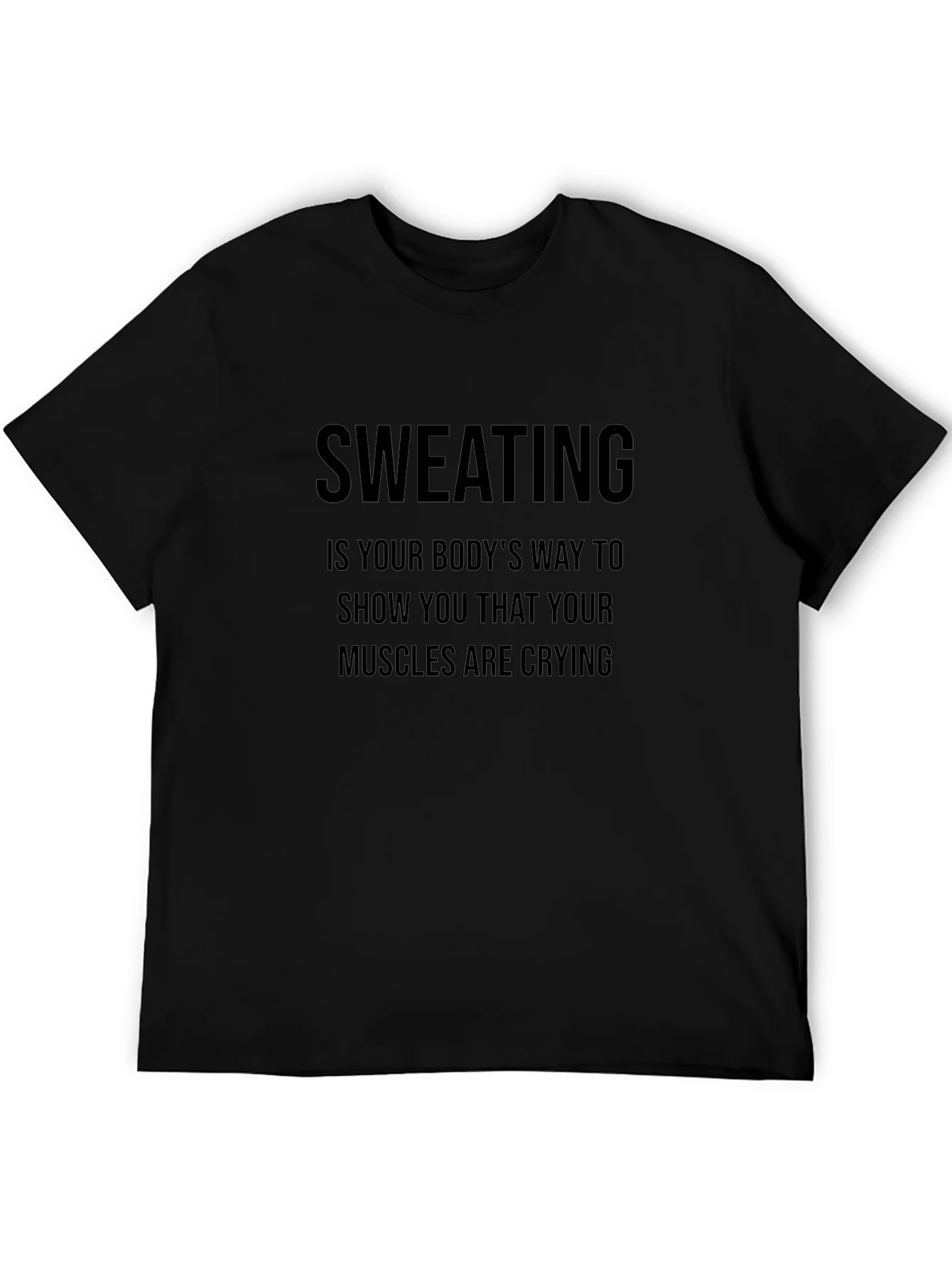 Sweating Muscles Graphic Tee - Workout Humor Shirt