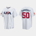 ADAM WAINWRIGHT ST. LOUIS CARDINALS 2023 WORLD BASEBALL CLASSIC USA REPLICA JERSEY ¨C WHITE Stitches Baseball Jerseys
