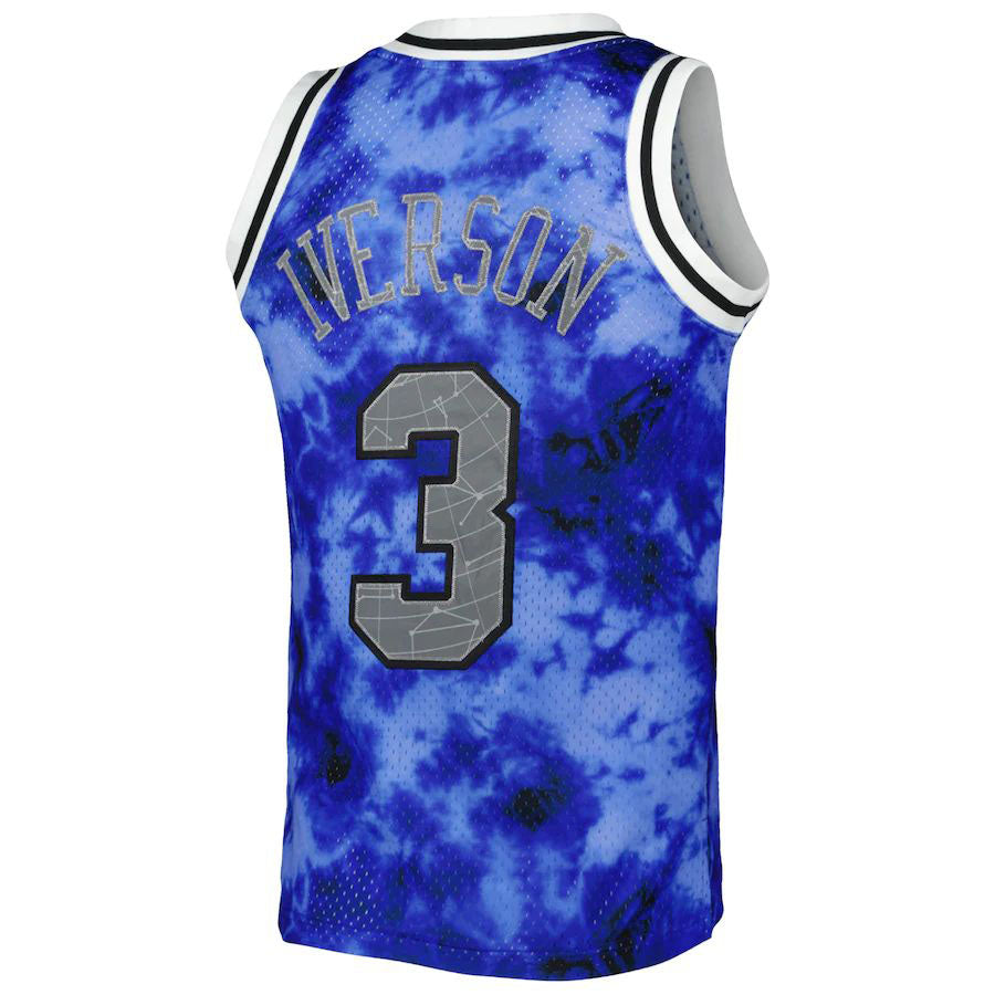 PH.76ers #3 Allen Iverson 1996-97 Galaxy Swingman Jersey Royal Stitched American Basketball Jersey