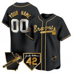 Custom Atlanta Braves 2024 Robinson & Georgia Patch Vapor Premier Limited ¨C All Stitched Baseball Jersey