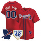 Custom Atlanta Braves 2024 Robinson & Georgia Patch Vapor Premier Limited ¨C All Stitched Baseball Jersey