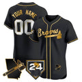 Custom Atlanta Braves 2024 Spring Training & Georgia Patch Vapor Premier Elite ¨C All Stitched Baseball Jersey