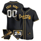 Custom Atlanta Braves 2024 Spring Training & Georgia Patch Vapor Premier Elite ¨C All Stitched Baseball Jersey