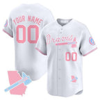 Custom Atlanta Braves Bubblegum Pink Vapor Premier Limited ¨C All Stitched Baseball Jersey