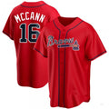 Atlanta Braves #16 Brian McCann Red Alternate Jersey Stitches Baseball Jerseys