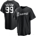 Atlanta Braves #99 Brooks Wilson White Black Jersey Stitches Baseball Jerseys