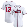 Atlanta Braves #13 Ronald Acu?a Jr. Home Elite Jersey - White Baseball Jerseys