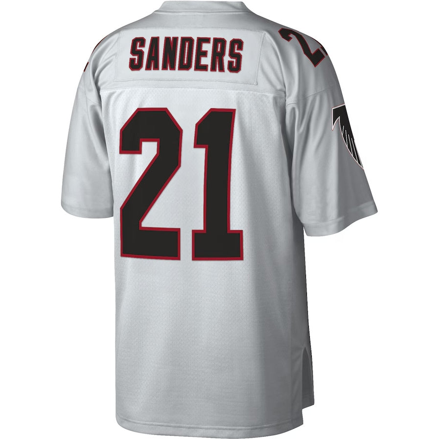 A.Falcons #21 Deion Sanders  100 Retired Player Legacy Jersey - Platinum Stitched American Football Jerseys