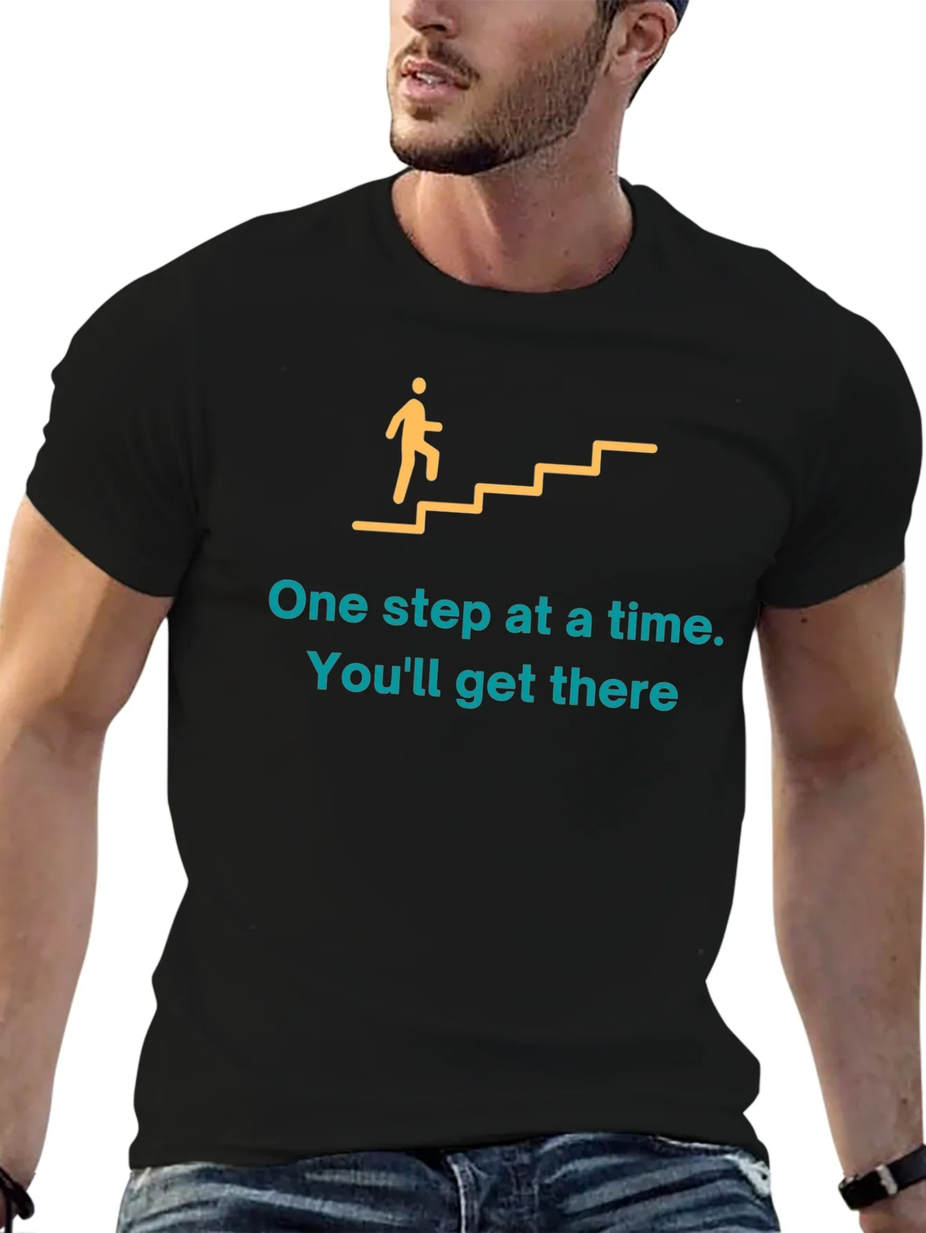 Motivational Graphic T-Shirt: One Step at a Time