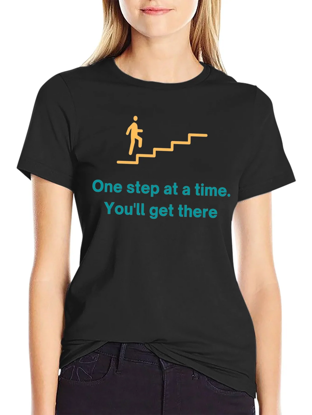 Motivational Graphic T-Shirt: One Step at a Time