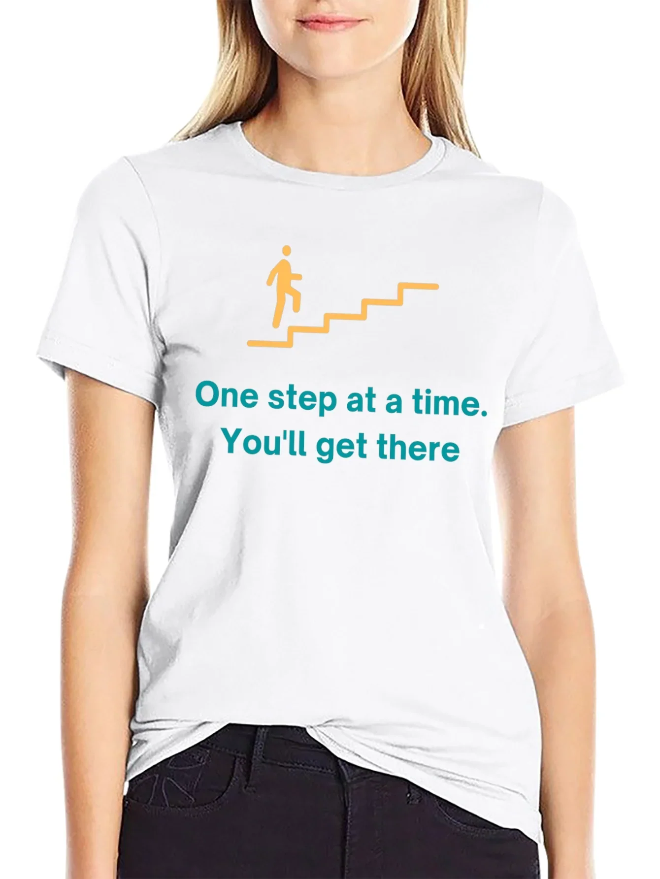 Motivational Graphic T-Shirt: One Step at a Time