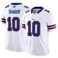 B.Bills #10 Khalil Shakir Player Vapor F.U.S.E. Limited White Football Jerseys