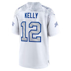 B.Bills #12 Jim Kelly Player White Rivalries Collection Game Football Jerseys