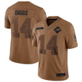 B.Bills #14 Stefon Diggs Brown 2023 Salute To Service Limited Jersey American Stitched Football Jerseys