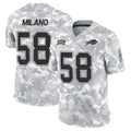 B.Bills #58 Matt Milano Player Arctic Camo Salute to Service Limited Football Jerseys