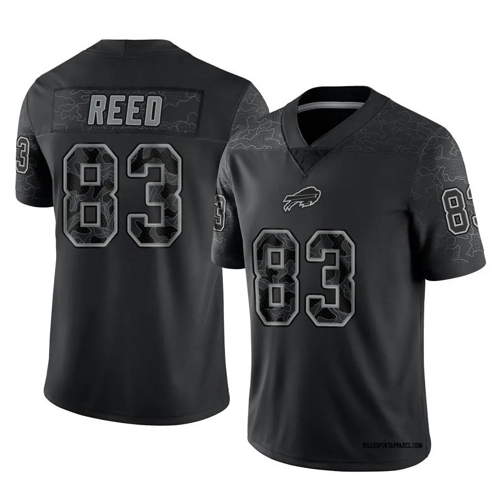 B.Bills #83 Andre Reed Player Black RFLCTV Limited Football Jerseys