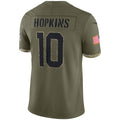 B.Ravens #10 DeAndre Hopkins Player Salute To Service Olive Football Jerseys