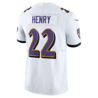 B.Ravens #22 Derrick Henry Player Vapor F.U.S.E. Limited White Football Jerseys