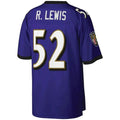 B.Ravens #52 Ray Lewis  Purple Legacy Replica Player Jersey Stitched American Football Jerseys